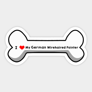 I Love My German Wirehaired Pointer Sticker